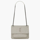 Saint Laurent Niki Baby Crinklede Vintage Blanc Vintage