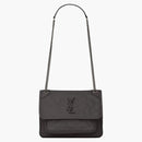 Saint Laurent Niki Baby Crinklede Vintage Storm