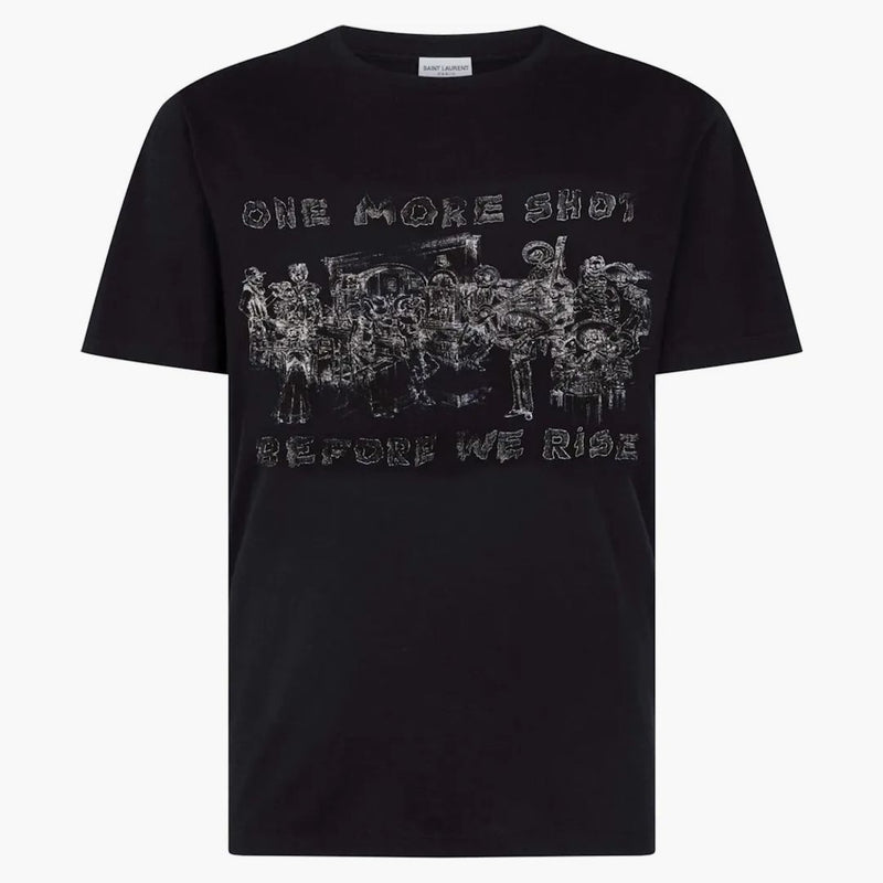 Saint Laurent Ještě jeden výstřel tričko černé/přirozené