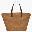 Saint Laurent Panier Bolsa Medium en Raffia marrón marrón