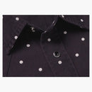 Svatý Laurent Polka-Dot Denim Western Shirt Navy