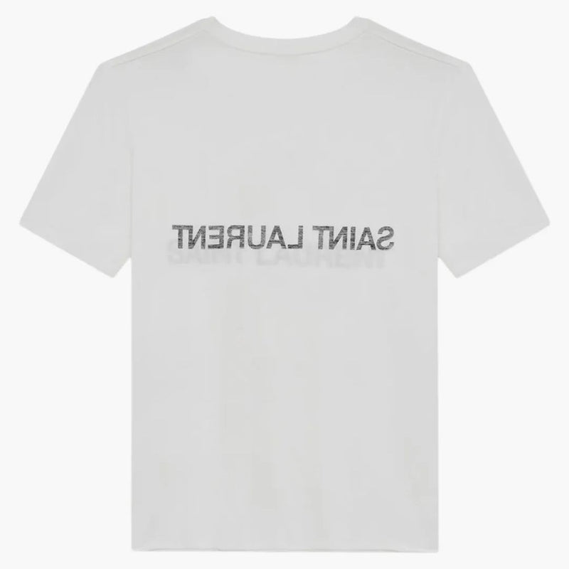 Saint Laurent Reverse Logo T-shirt Natural