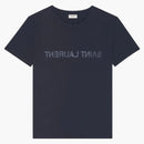 Saint Laurent Reverse Logo T-shirt Navy