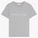 Saint Laurent Reverse T-shirt Gris Chine et Natural