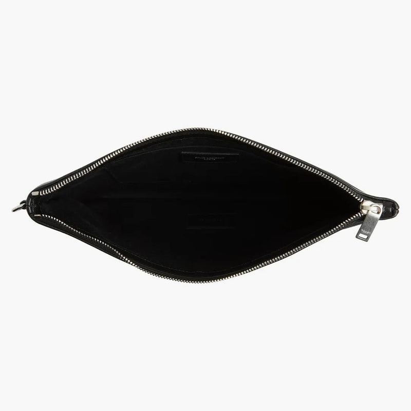 Saint Laurent Rive Gauche Canvas Pouch Black