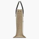 Saint Laurent Rive Gauche North/South dead white linen/beige