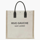 Saint Laurent Rive Gauche North/South dead white linen/beige