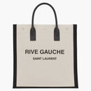 Saint Laurent Rive Gauche North/South dead white linen/black