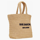 Saint Laurent Rive Gauche Supple Raffia dead bag natural