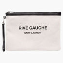 Saint Laurent Rive Gauche con cremallera en blanco/negro