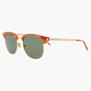 Saint Laurent Round-Frame Acetate Sunglasses Havana/Gold/Green (SL108 Combi 30013279-001)
