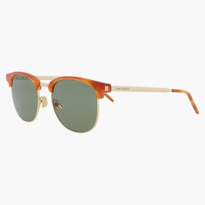 Sluneční brýle s acetátem Saint Laurent Havana/Gold/Green (SL108 Combi 30013279-001)