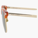 Saint Laurent Round-Frame Acetate Sunglasses Havana/Gold/Green (SL108 Combi 30013279-001)