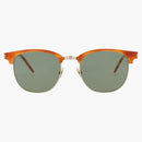 Saint Laurent Round-Frame Acetate Sunglasses Havana/Gold/Green (SL108 Combi 30013279-001)