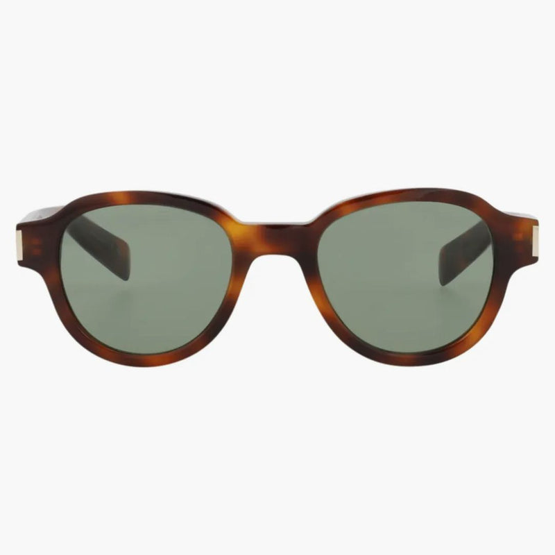Saint Laurent Round-frame Acetate Sunglasses Havana/havana/green (sl546-30013743-002)