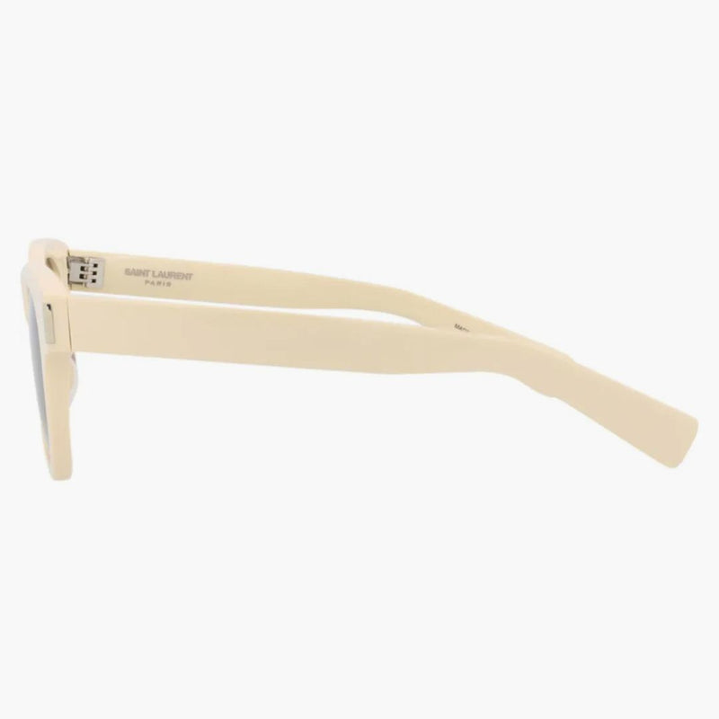 Recyklované acetátové sluneční brýle s Saint Laurent Round-Frame Ivory/Ivory/Brown (SL571-30014069-005)