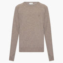 Saint Laurent Round Neck Sweater Brown