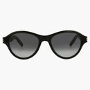 Gafas de sol ovales redondas de Saint Laurent Negro/Negro/Gris (SL520SUNSE-30013041-001)