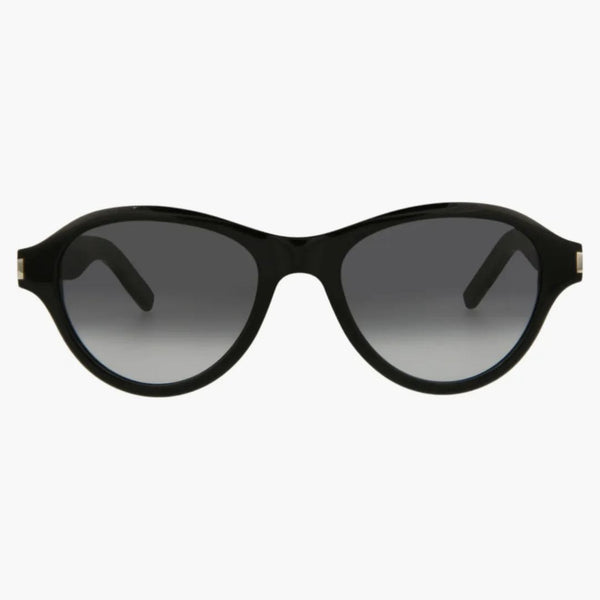 Occhiali da sole ovali rotondi di Saint Laurent Nero/Nero/Grigio (SL520SUNSE-30013041-001)