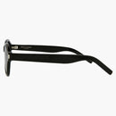 Gafas de sol ovales redondas de Saint Laurent Negro/Negro/Gris (SL520SUNSE-30013041-001)