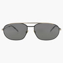 Saint Laurent Round Oval Sunglasses Black/black/silver (sl561-30013779-003)