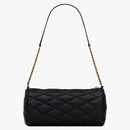 Saint Laurent Sade Tube Bag in Quilted Lambskin Small Noir