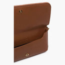 Saint Laurent Shearling Monogram Phone Holder Bag Tan/Beige