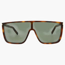 Saint Laurent Shield frame Acetate Sunglasses Havana/Green (SL364maska-30008960-002-20357)