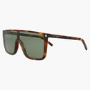 Saint Laurent Shield frame Acetate Sunglasses Havana/Green (SL364maska-30008960-002-20357)