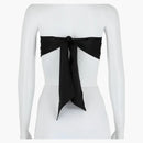 Saint Laurent Silk Bandeau Black
