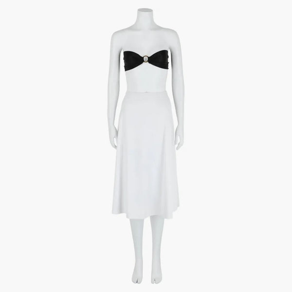 Saint Laurent Silk Bandeau Black