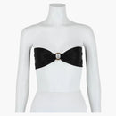 Saint Laurent Silk Bandeau Black