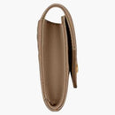 Saint Laurent Small Envelope Wallet in Mix Matelasse Grain de Purse Embossed Leather Dark Beige