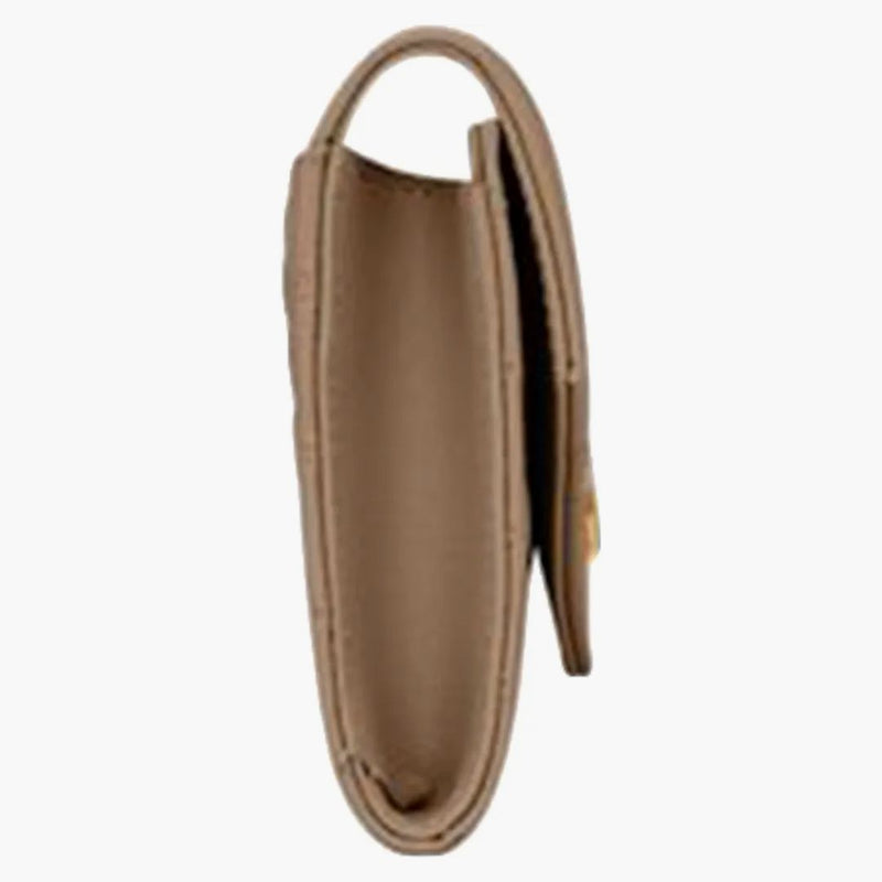 Saint Laurent Small Envelope Wallet In Mix Matelasse Grain de Purse präglat läder mörk beige