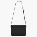 Saint Laurent Solferino Box Leather Satchel Medium Black