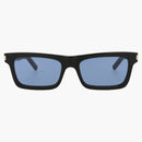 Saint Laurent Square Frame Acetate Sunglasses Black/Black/Blue (SL461Bety-30011401-009)