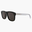 Saint Laurent Square frame Acetate Sunglasses Black/Crystal/Black (SL558-30013781-001)
