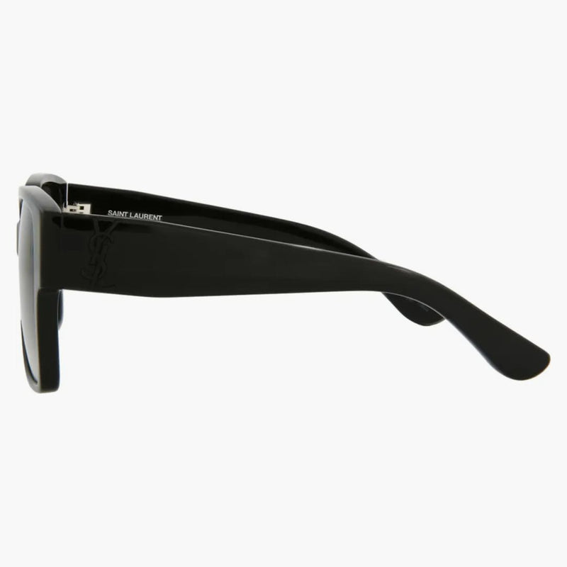 Saint Laurent Square Frame Acetate Solglasögon svart/grå (SLM9-30001591-002-00011)