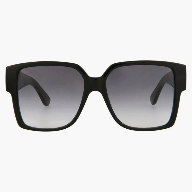 Saint Laurent Square Frame Acetate Solglasögon svart/grå (SLM9-30001591-002-00011)