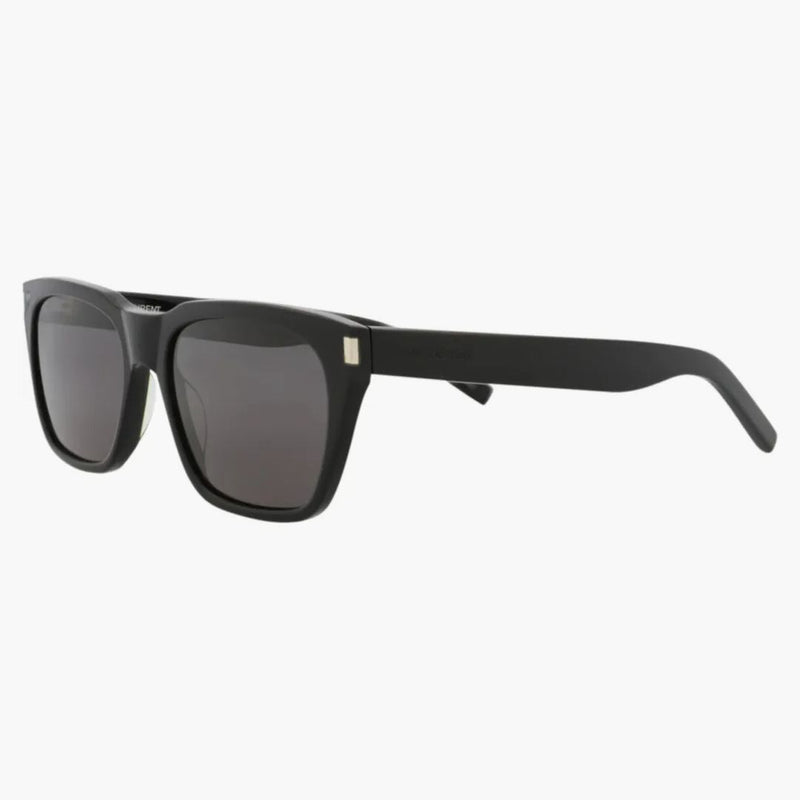 Svatý rám Saint Laurent Square Recyklované sluneční brýle s acetátem černé/černé/černé (SL598-30014320-001)