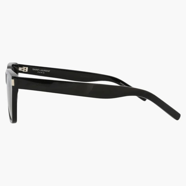 Svatý rám Saint Laurent Square Recyklované sluneční brýle s acetátem černé/černé/černé (SL598-30014320-001)