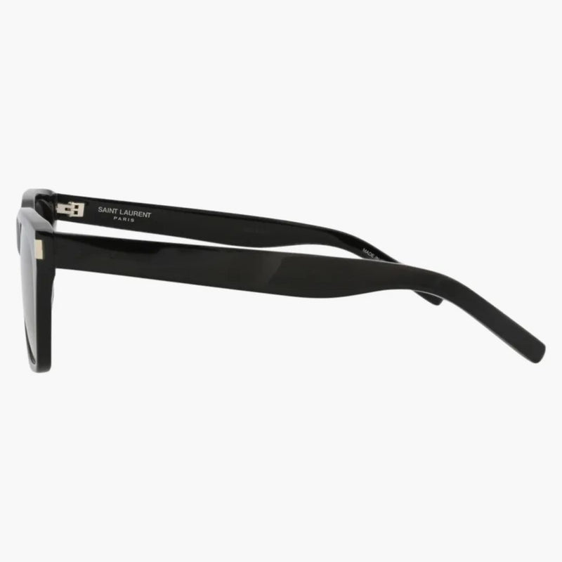 Svatý rám Saint Laurent Square Recyklované sluneční brýle s acetátem černé/černé/černé (SL598-30014320-001)