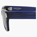 Saint Laurent Square Frame Recycled Acetate Sunglasses Blue/Blue/Silver (SL402-30009329-015)