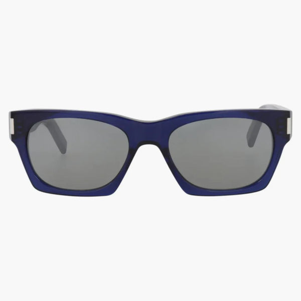 Recyklované acetátové sluneční brýle SAINT Laurent Square Blue/Blue/Silver (SL402-30009329-015)