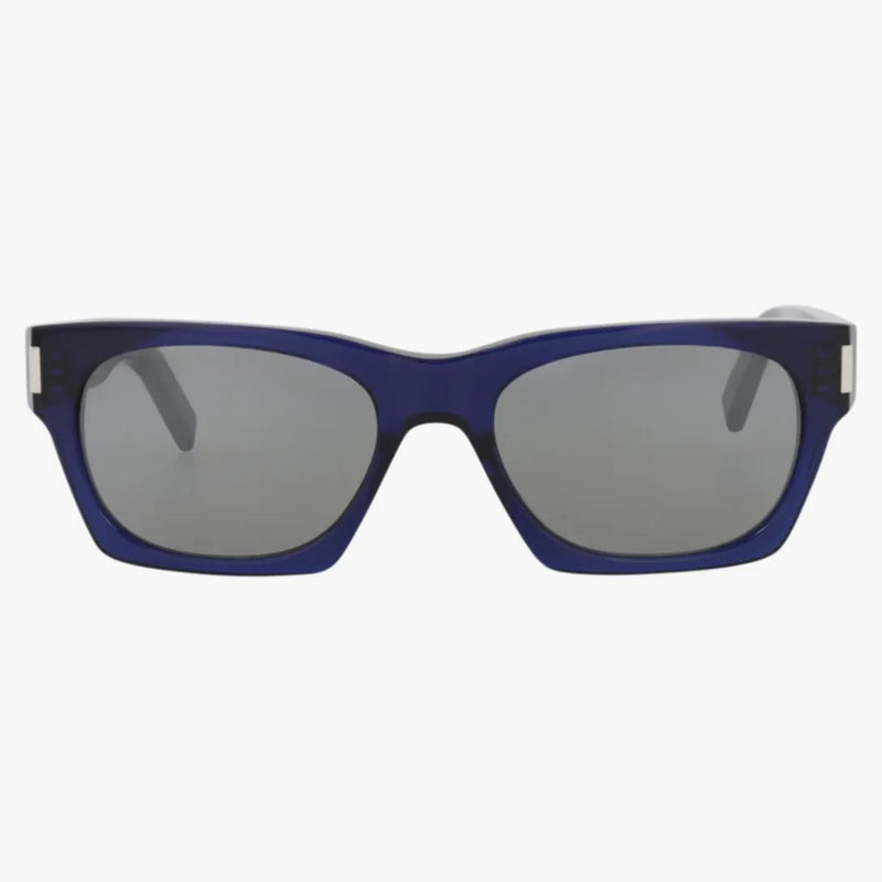 Recyklované acetátové sluneční brýle SAINT Laurent Square Blue/Blue/Silver (SL402-30009329-015)