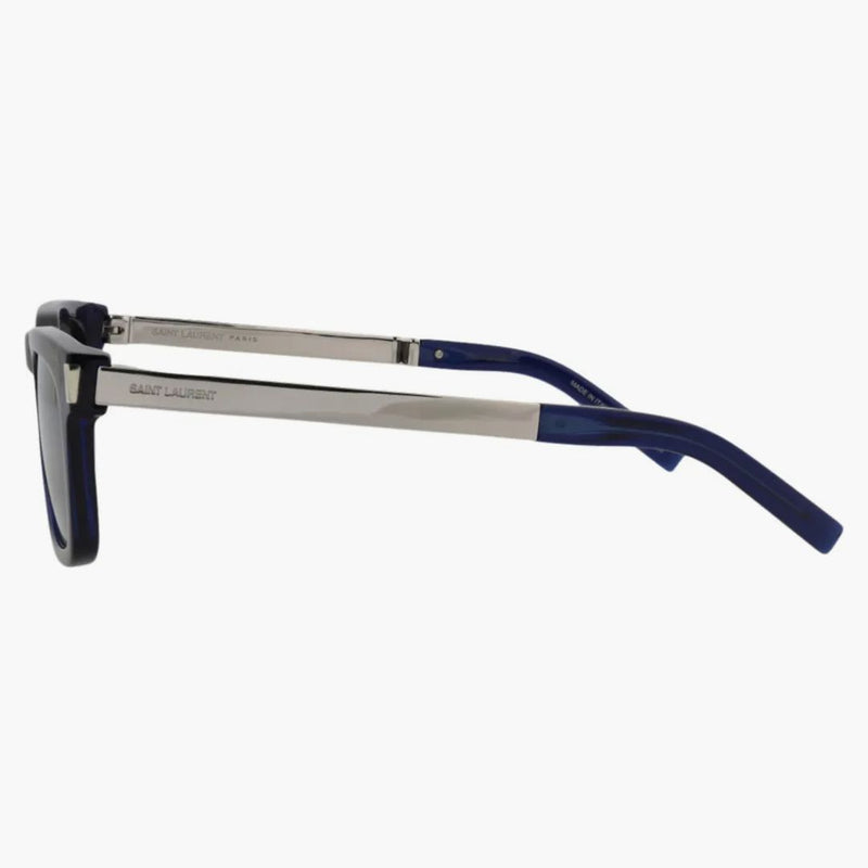 Saint Laurent Square Rectangle Sunglasses Blue/silver (sl581-30014111-006)