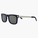 Saint Laurent Square Rectangle Sunglasses Blue/Silver (SL581-3001411-006)