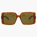 Occhiali da sole di Saint Laurent Square Rectangle Havana/Havana/Brown (SL451-30011071-005)