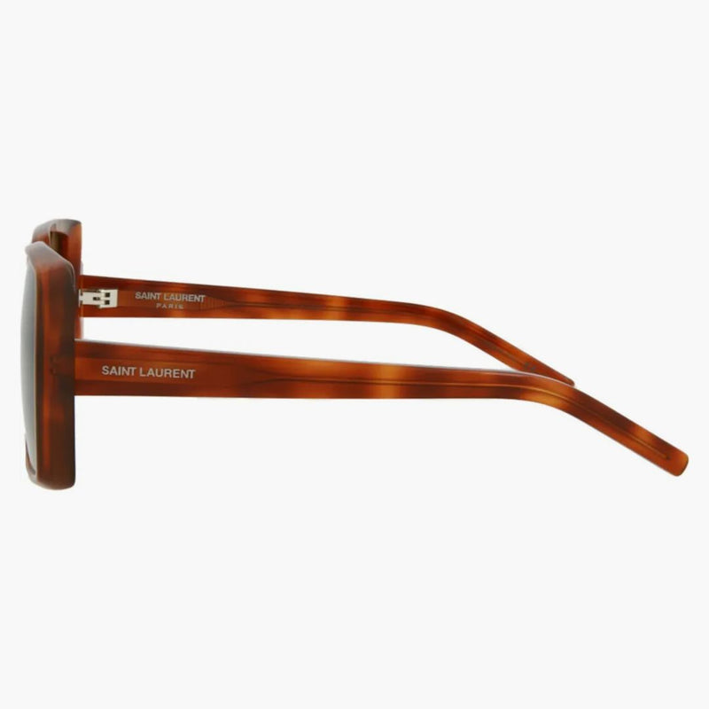 Saint Laurent Square Rectangle Sunglasses Havana/havana/brown (sl451-30011071-005)