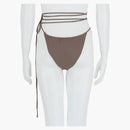 Saint Laurent Strappy Bikini Bottom Grey